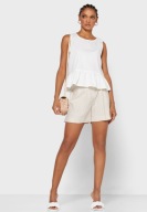 M A N G O babydoll baskinka falbanka bluzka quiet luxury bombka top y2k S