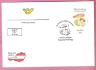 Austria 2025, FDC, grzyby mleczaj jadalny