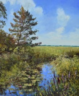 Zakątek" obraz olejny na płótnie 50x60cm , oryginał Garncarek Al,,,