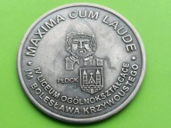 MEDAL- IV LICEUM OGÓLNO im.B.KRZYWOUSTEGO- PŁOCK- MAXIMA CUM LAUDE- SREBRNY