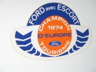 FORD ESCORT Europejski Mistrz Turystyki 1974 naklejka