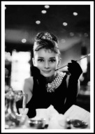 A2 PLAKAT AUDREY HEPBURN ŚNIADANIE U TIFFANY'EGO FILM KULTOWY CZARNO BIAŁY