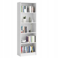 BIAŁY REGAŁ STOJĄCY NA KSIĄŻKI 60CM WYSOKI SKANDYNAWSKI SŁUPEK SZAFA 180cm