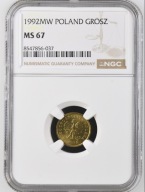 1 gr grosz 1992 NGC MS 67