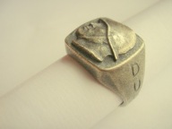 MUSSOLINI sygnet srebrny silver ring DUCE III rzesza hitler PNF watch DUX
