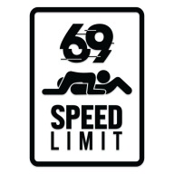 69 SPEED LIMIT pozycja 69 naklejka bez tła wodoodporna GravArt