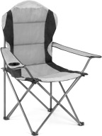 Krzesło turystyczne MatMay składane z oparciem szare 120 kg