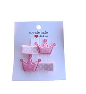 Mini spinki do włosów dla niemowląt dziewczynek handmade 2 szt.