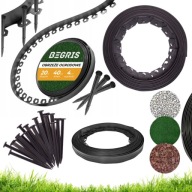 OBRZEŻE OGRODOWE PLASTIKOWE TRAWNIKOWE CZARNE 2X10M 20M BEGRIS