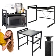 PÓŁKA KUCHENNA STOJAK NA BLAT MIKROFALĘ ROZSUWANA STOJĄCA REGULOWANA METAL