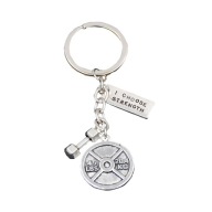 Brelok do Kluczy Hantel Talerz Cytat Trening Siłownia Fitness Motywacja