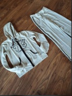 Komplet dresowy damski bawełniany beżowy XL