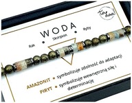 Bransoletka męska ŻYWIOŁ WODA RAK SKORPION RYBY znak zodiaku prezent 