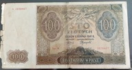 100 zł. 1941 seria A stan -IV Generalna Gubernia