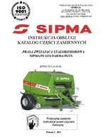 SIPMA PS 1221 Farma Plus - instrukcjaobsługi, katalog części prasy (2014)