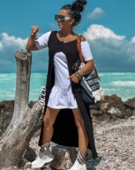 ZOCCO komplet bliźniak sukienka plus długi bezrękawnik narzutka