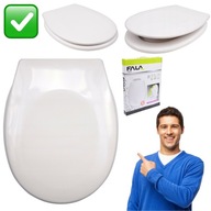 DESKA SEDESOWA WC WOLNOOPADAJĄCA PLASTIKOWA UNIWERSALNA BIAŁA WYPINANA FALA