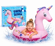 KOŁO DMUCHANE JEDNOROŻEC 131x90cm DO PŁYWANIA BASEN PLAŻA DLA DZIECI 3+