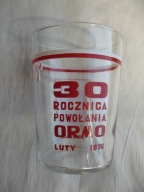 KROSNO HERB 30 ROCZNICA POWOŁANIA ORMO stara NIEUŻYWANA SZKLANKA 1976