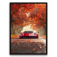 Plakat z ramą 40x50cm Pagani Huayra na tle lasu | Pomysł na Prezent