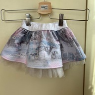 18 miesięsy rozm 86 rozkloszowana spódnica różowo niebieska tiulowa halka