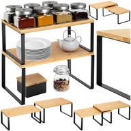 REGAŁ PÓŁKA DO KUCHNI NA PRZYPRAWY TALERZE ORGANIZER ZESTAW 2SZT MAŁA DUŻA