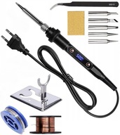 Lutownica 80W z regulacją temperatury Max 520° i wyświetlaczem LCD "ZESTAW"