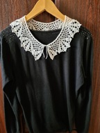 Kołnierzyk bawełniany robiony na szydełku