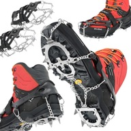 RACZKI NA BUTY ANTYPOŚLIZGOWE ŁAŃCUCHY TURYSTYCZNE Z KOLCAMI NA ŚNIEG +ETUI