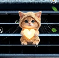 Zapach 2D KOTEK do samochodu na kratkę nawiewu WALENTYNKI