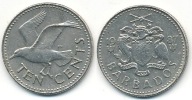 Barbados 10 Cents - 1987r ... Monety