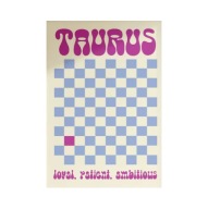 Plakat „Taurus” – Retro Plakat Zodiakalny