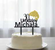 topper na tort dekoracja urodziny personalizacja ZŁOTA RYBKA !!