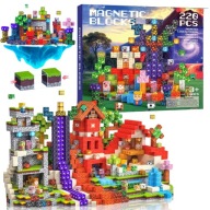 KLOCKI MAGNETYCZNE MINECRAFT 220SZT ZABAWKA EDUKACYJNA DLA DZIECI