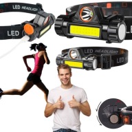 HIT MOCNA LATARKA CZOŁOWA CZOŁÓWKA Z MAGNESEM LAMPA COB WYPINANA USB LED4W1