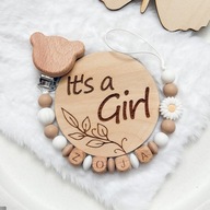 Personalizowana zawieszka do smoczka z imieniem silikonowa - max. 8 liter