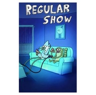 „Regular Show" - Dekoracyjny Plakat Przedstawiający Wieczór z Konsolą