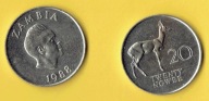 Zambia 20 Ngwee 1988r.