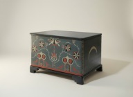 Ręcznie malowana drewniana skrzynia Kufer Skrzynia posagowa