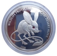 500 TOGROG 2006 MONGOLIA SKOCZEK SREBRO PROOF SWAROVSKI L