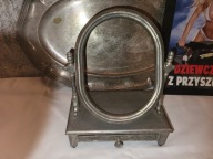 STARA MAŁA metalowa TOALETKA = LUSTRO z SZUFLADKĄ