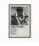 Plakat A4 z ramką A$AP ROCKY "LONG.LIVE.A$AP" 21x29,7cm