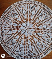 Serwetka .szydełk.na obręczy met.40 cm