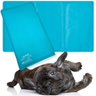 MATA CHŁODZĄCA DLA PSA ŻELOWA NA UPAŁY PODKŁAD NIEBIESKA XL 90X50 CM