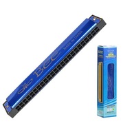 KLASYCZNA HARMONIJKA USTNA BEE DUŻE ORGANKI 17,5 CM NIEBIESKA