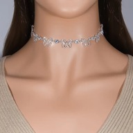 I NASZYJNIK ŁEZKI KORALE KORALIKAMI KULKI VINTAGE cyrkonie motyl diamenty