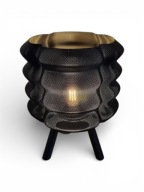 LAMPA STOŁOWA NODUS LAMPKA NOCNA CZARNA CIEPŁA DESIGN NOWOCZESNA