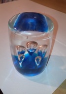 ELEGANCKI PRZYCISK DO PAPIERU SZKŁO BLUE