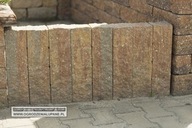 Palisada łupana, cegła, obrzeże 20x11x10 Multi