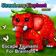 STRAWBERRY ELEPHANT | 200LVL+Money Mutation| Escape Tsunami For Brainrots